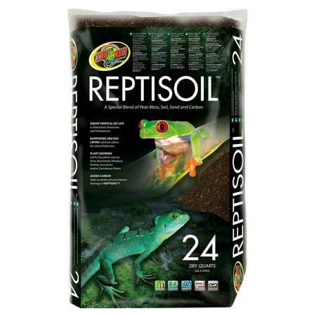 Zoo Med ReptiSoil - Reptile Terrarium Substrate - 24 Quart Bag - Peat Moss, Soil, Sand, Carbon Mix