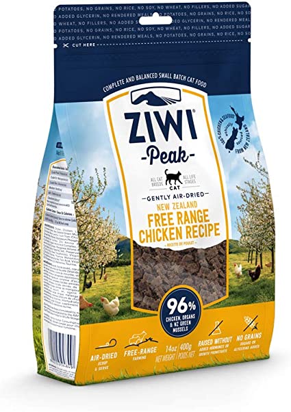Ziwi Peak Air-Dried Chicken Recipe Cat Food - All Life Stages, Free Range, High Protein (14oz/400g)