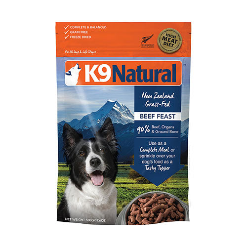 K9 Natural Grain Free Beef Feast Freeze Dried Dog Food 17.6 Lbs