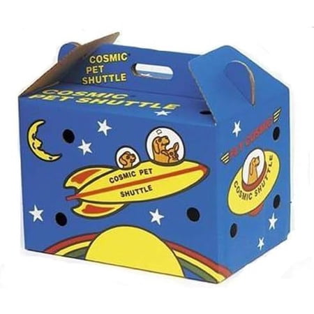 OurPets / Cosmic Pet Shuttle Cardboard Pet Carrier - Cat / Small Dog - Easy Assembly