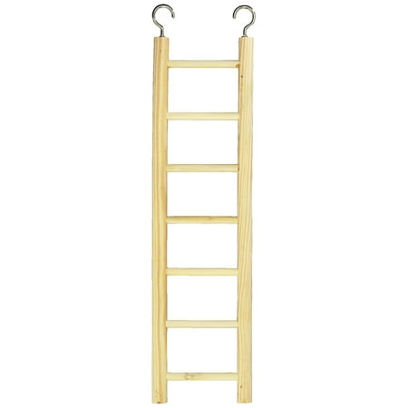 Prevue Birdie Basics 7-Rung Bird Ladder - Safe Pine Hardwood Toy for Cage Fun & Exercise