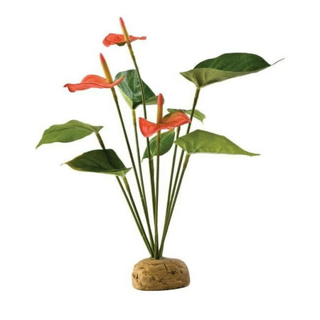 Exo Terra Anthurium Bush - Terrarium Plant - PT2992 - Artificial Rainforest Decor