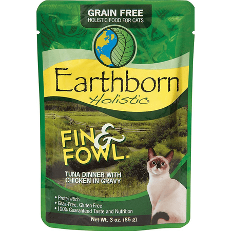 Earthborn Holistic Cat Food Pouches [Grain-Free Fin & Fow...
