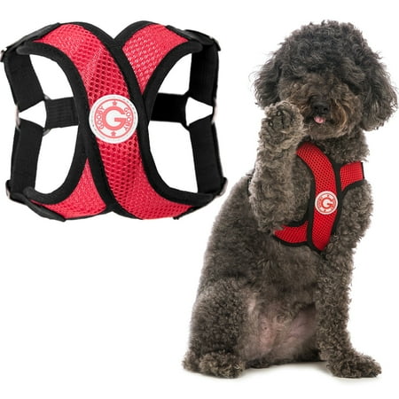 Gooby Comfort X Step-In Dog Harness - Red, X-Large - No Pull, Choke-Free