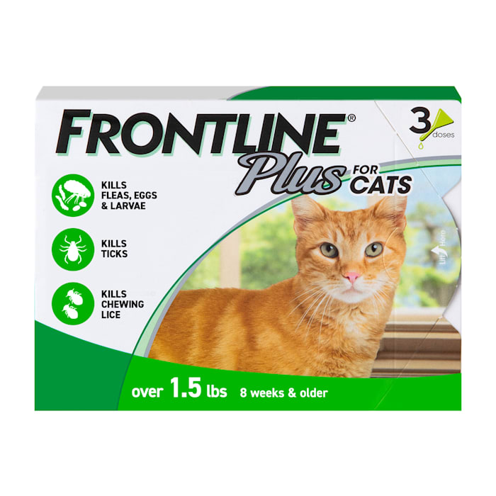 Frontline Plus Flea and Tick Treatment for Cats & Kittens, 3 Doses