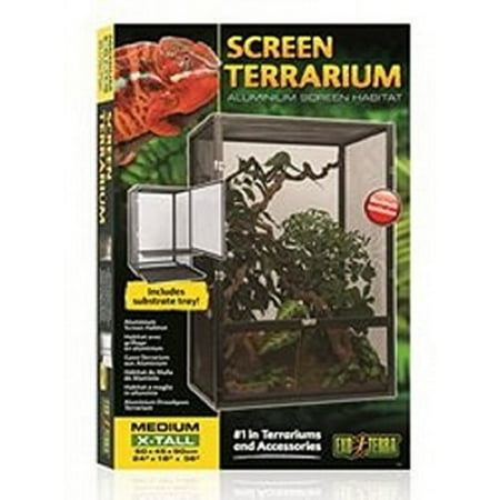 Exo Terra Screen Terrarium - Medium / X-Tall - 24" x 18" x 35" Reptile Habitat