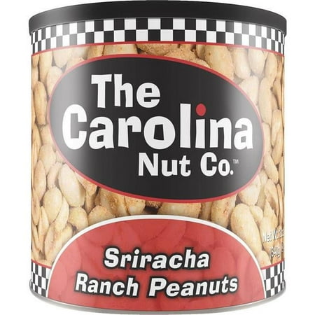 Carolina Nut Company Sriracha Ranch Peanuts - 12 oz Can - Spicy Ranch Flavored Nuts