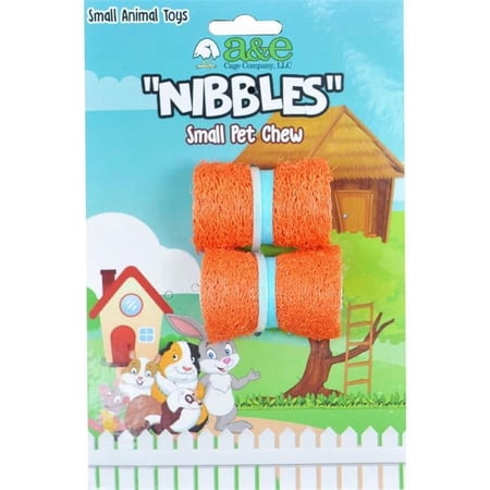 A E Cages Nibbles Small Animal Loofah Chew Toy