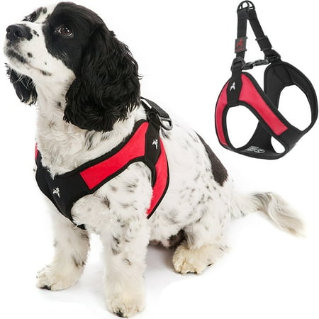 Gooby Escape Free Easy Fit Harness - Red, X-Small - No Pull Step-in Dog Harness