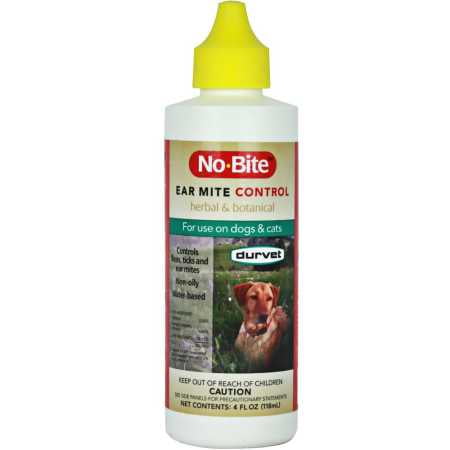 Durvet No-Bite Ear Mite Control for Dogs & Cats - 4 oz, Flea & Tick Treatment