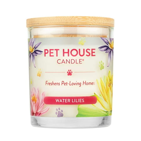 Pet House Candle Water Lilies 9oz - Pet Odor Eliminating Candle