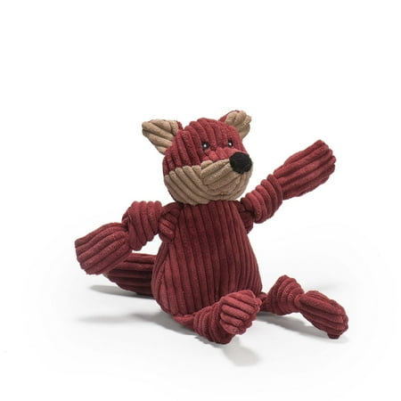 HuggleHounds Knottie Fox Dog Toy - Small Woodland Plush Squeaky Toy