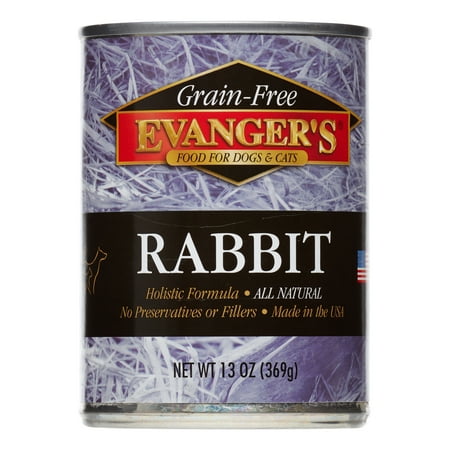 Evanger's Compliments Grain-Free Rabbit Wet Dog & Cat Food, 12.8 oz Can