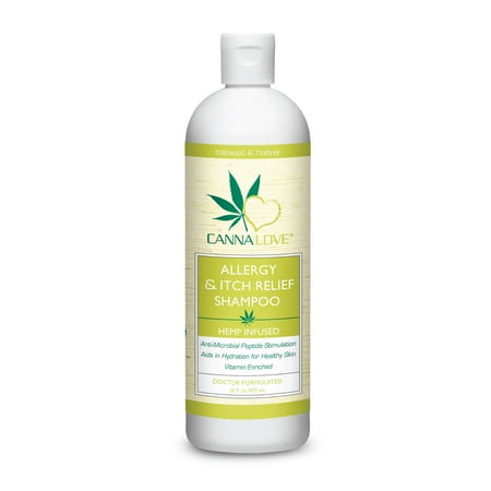 CannaLove Allergy & Itch Relief Hemp Infused Dog Shampoo 16 oz