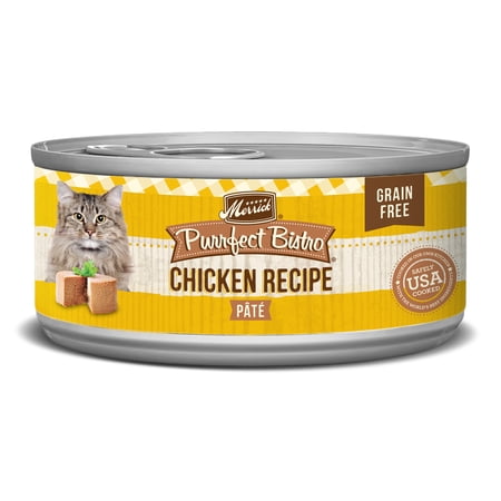 (24 Pack) Merrick Purrfect Bistro Grain Free Wet Cat Food Chicken Recipe Pate 5.5 oz Cans