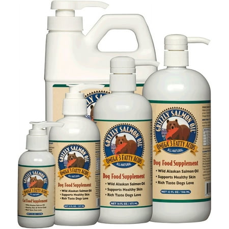 Grizzly Salmon Oil Omega-3 Dog Food Supplement - 32 oz