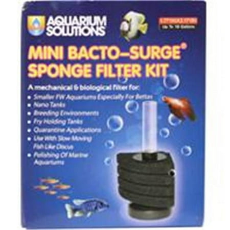 Hikari Aquarium Solutions Bacto-Surge Mini Sponge Filter Kit - Up to 10 Gallons