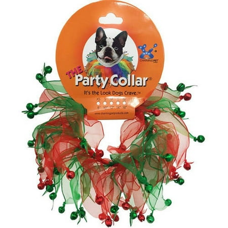 000007 Holiday Party Collar, XL Jingle Bells