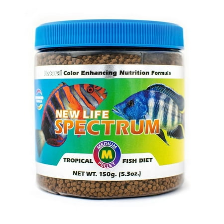 New Life Spectrum Tropical Fish Food - Medium Sinking Pellets, 150g, 2mm