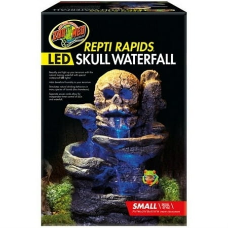 Zoo Med Repti Rapids LED Skull Waterfall: Naturalistic Te...
