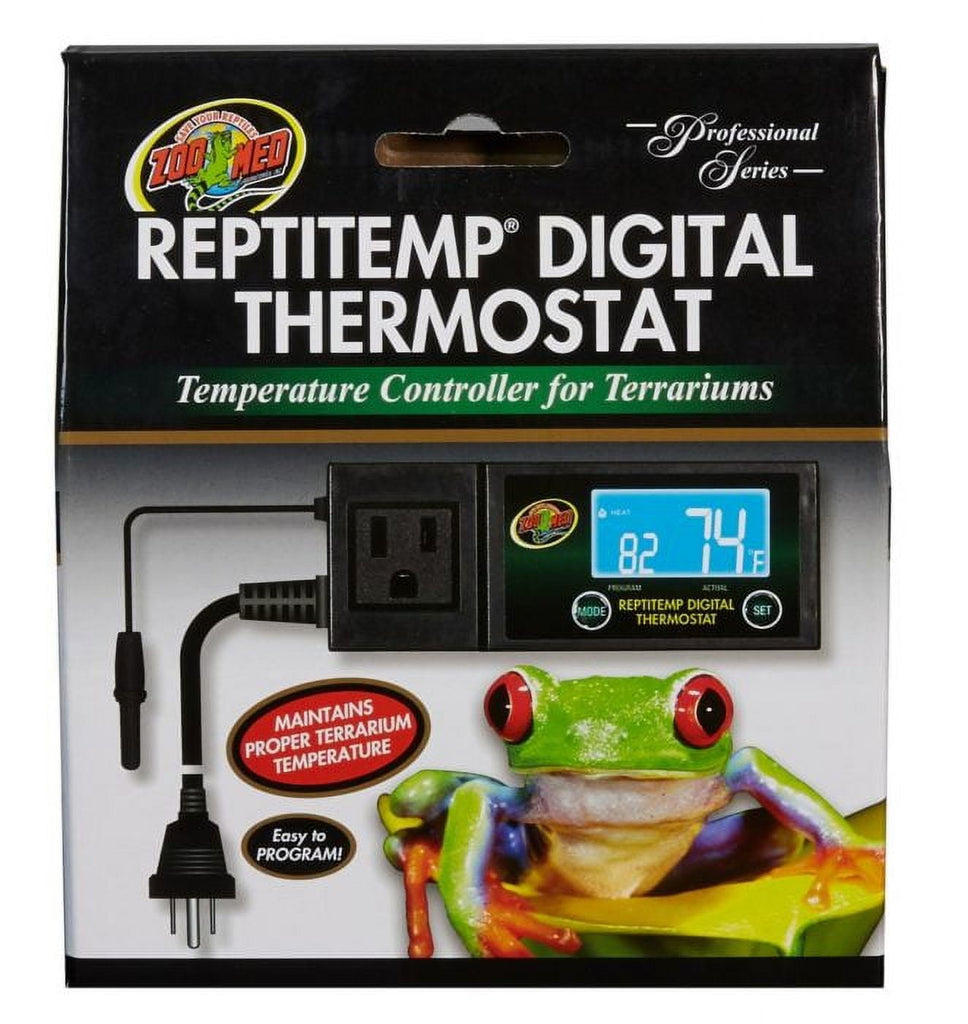 Zoo Med ReptiTemp Digital Thermostat - Reptile Terrarium Temperature Controller RT-600