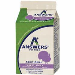 Answers Pet Food Turkey Stock with Beet Juice - Frozen, Fermented, 1 Pint