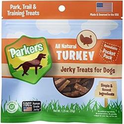 Presidio Natural Pet Company Parkers Turkey Jerky Dog Treats, 1.25 oz