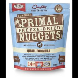 Primal Freeze-Dried Quail Formula Dog Food Nuggets, 14 oz