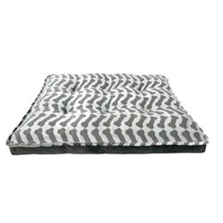 Arlee OrthoLux Bella Orthopedic Dog Bed, 45 x 36, Zig Zag Bone Charcoal, Waterproof Mattress