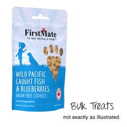 FirstMate Dog Treats - Wild Pacific Fish & Blueberry - Grain-Free, Limited Ingredient Diet (LID) - 10 lb Bulk Box