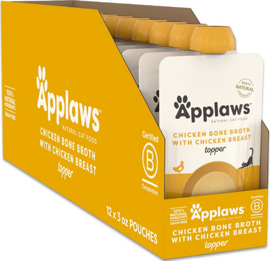 Applaws Natural Wet Cat Food Pouch, Tuna Bone Broth, 3 oz - Cat Food Topper