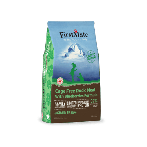 FirstMate Cat Food LID Grain-Free Cage-Free Duck & Blueberries 4 lb