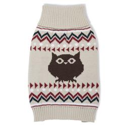 ETH Owl Sweater - Cream - X-Small Dog Sweater - Fashion Pet Apparel