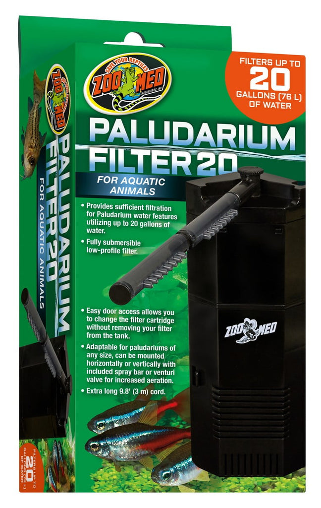 Zoo Med Paludarium Filter - 20 Gallon - Internal Filter for Aquatic & Semi-Aquatic Habitats