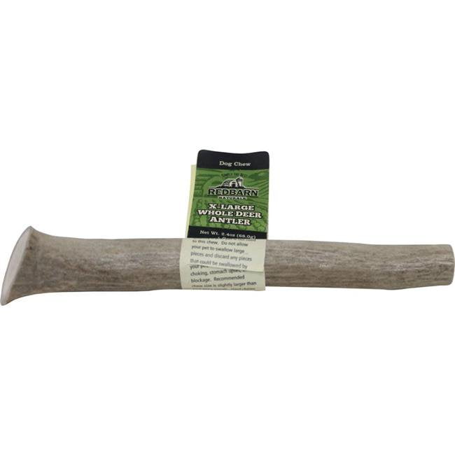Redbarn Whole Deer Antler X-Large, Natural Dog Chew Treat, Long Lasting