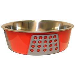 Ethical Pet SPOT Tribeca Dog Bowl - 55 oz, Red, Non-Slip Stainless Steel