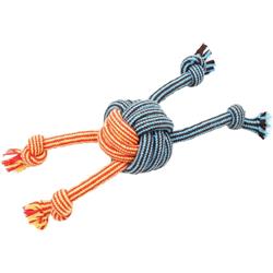 Mammoth EXTRA Flossy Chew Monkey Fist Dog Toy - Rope Ends, Small, 10 inch
