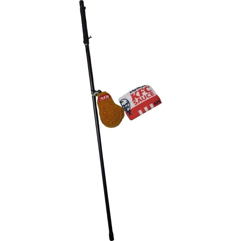 KFC Sauce Pack & Drumstick Cat Wand with Catnip