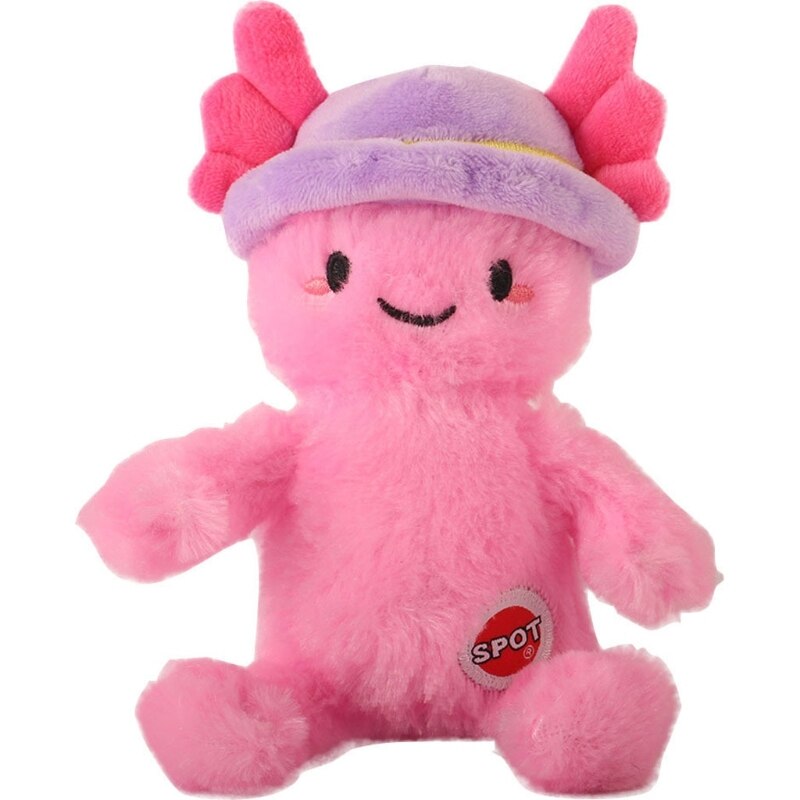 Ethical Pet Spot Axolotl with Hat Plush Dog Toy 6" - Assorted Colors, Squeaker