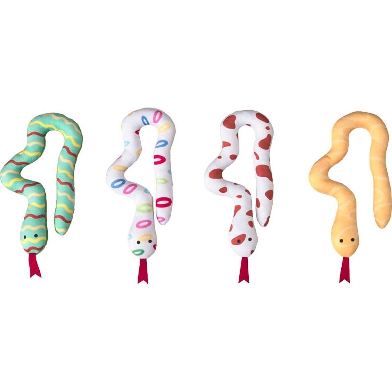 SPOT Squiggly Snakes Cat Toy - 10" Assorted Crinkle Catnip Kicker Toy