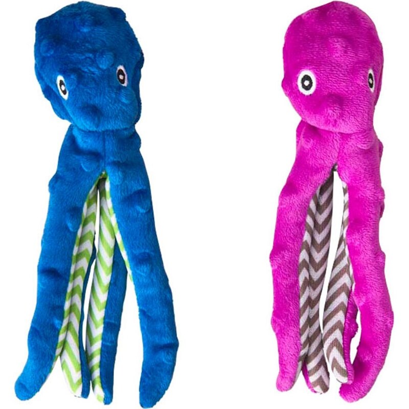 Ethical Pet Lil Spots Octopus Dog Toy - 2 Pack - Plush with Squeaker