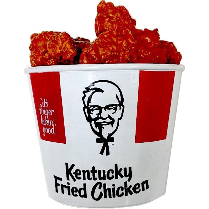 Spot KFC Vinyl Chicken Bucket Dog Toy - 6 Inch Squeaky Toy