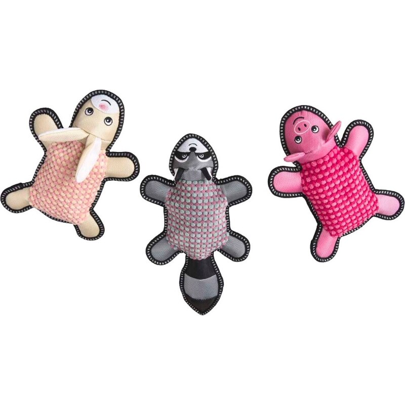 Ethical Pet SPOT Dura-Fuse Barnyard Dog Toy - 10" Assorted Plush Squeaky Toy