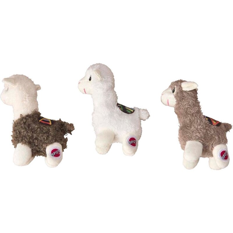 SPOT Lil Spots Yo Lama Dog Toy - 5.5 Inch Plush Squeaky Toy (Assorted Colors)