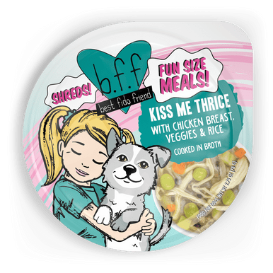 Weruva BFF Fun Size Meals Kiss Me Thrice Dog Food - Chicken, Veggies & Rice - 2.75 oz Cup