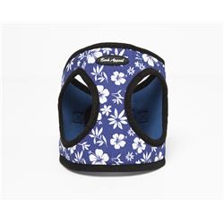 Bark Appeal Blue Hibiscus Step-in Dog Harness - Soft Vest, Anti-Choke, Adjustable Strap