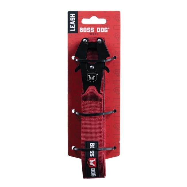 Boss Dog Tactical Dog Leash 4 ft, Red (1.25-in Wide)