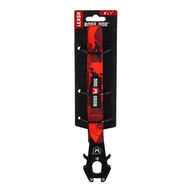 Boss Dog Tactical Dog Leash - 6 ft, Red Camo