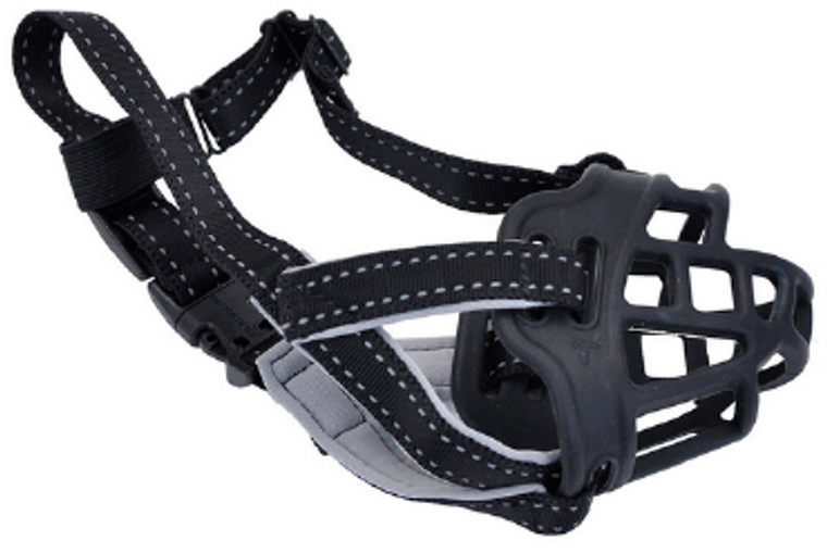 Coastal Soft Black Basket Dog Muzzle - Size 6