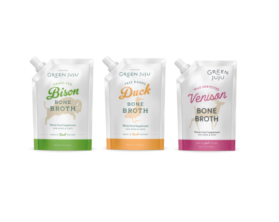 Green Juju Frozen Duck Bone Broth 20oz - Dog & Cat Supplement for Joint, Skin, Digestion & Detoxification